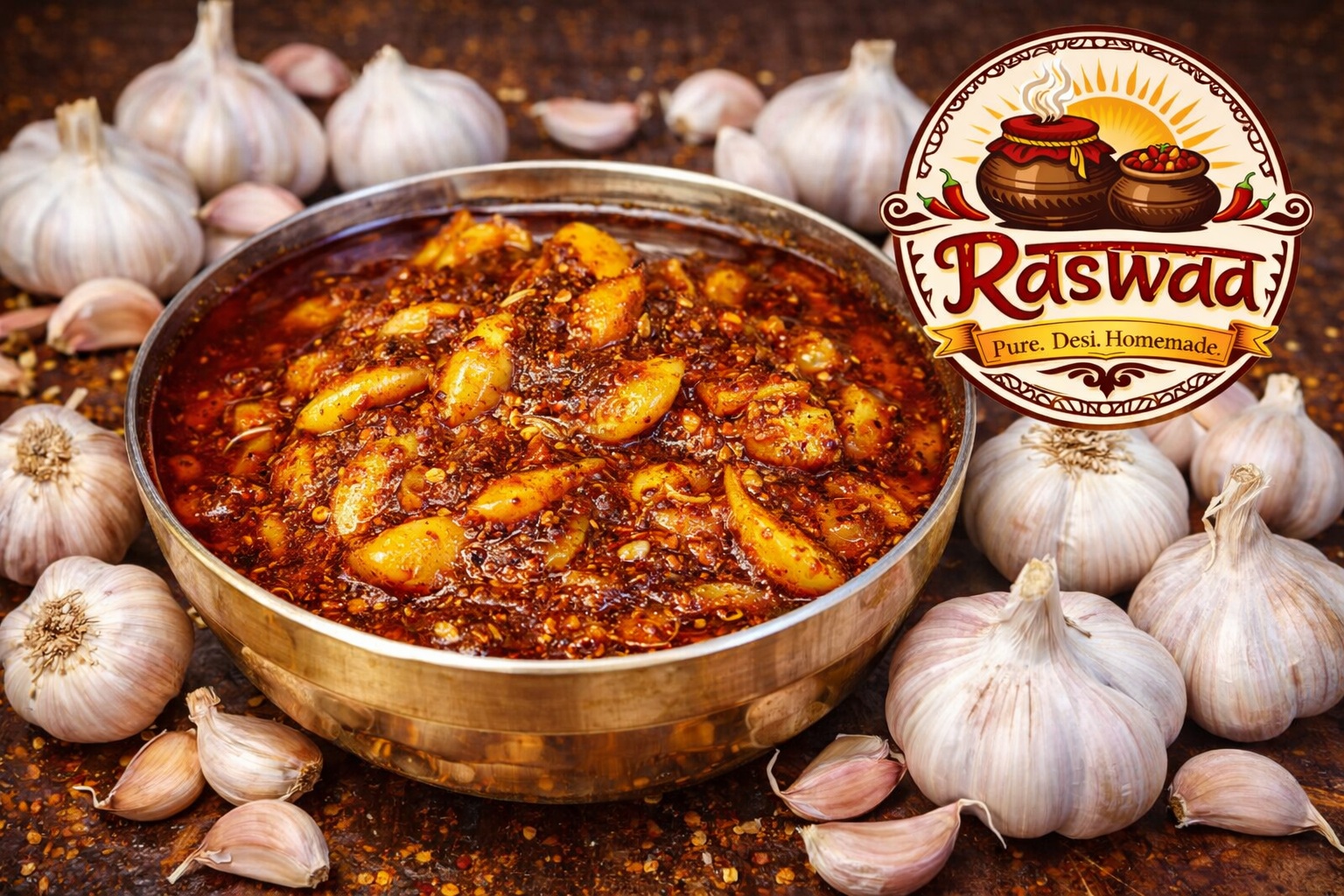 Authentic homemade Garlic pickle 250 grams